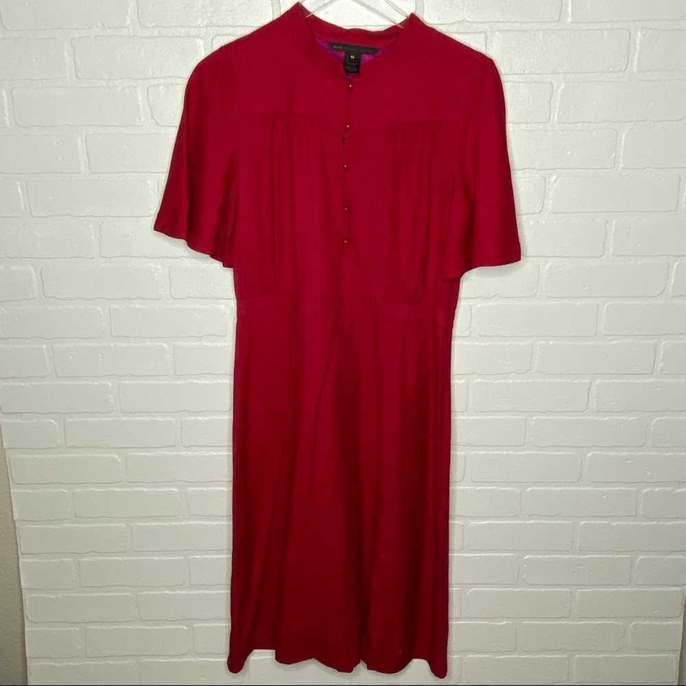 Marc Jacobs Dark Red Silk Dress Size 10